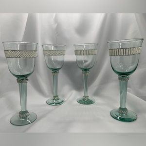 Four piece vintage glass/vase set